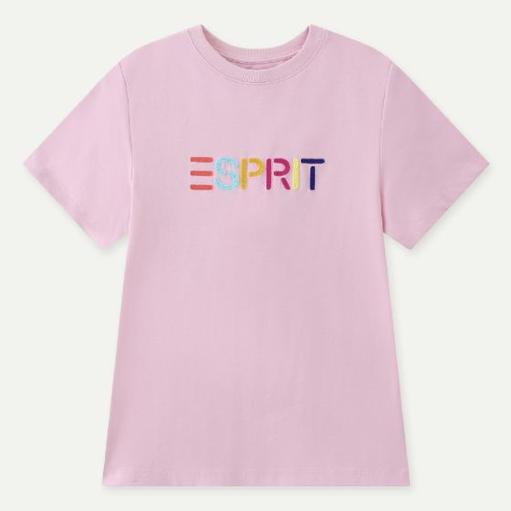 (電子換領券) Esprit 彩色刺繡 Logo T 恤 (粉紅色