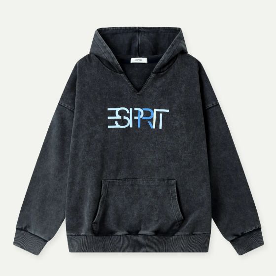 (電子換領券) Esprit 寬鬆 V 字領連帽衫 (深藍