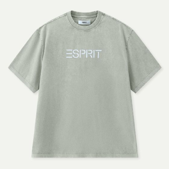 (電子換領券) Esprit 水洗 Logo T 恤 (卡其色