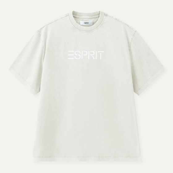 (電子換領券) Esprit 水洗 Logo T 恤 (米白色