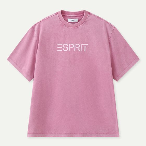 (電子換領券) Esprit 水洗 Logo T 恤 (粉紅色