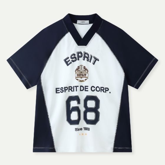 (電子換領券) Esprit 68 插肩袖球衣 T 恤 (白色