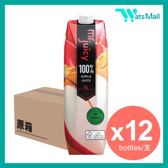 100%蘋果汁飲品 1公升 (12支) X2箱 CR-FMN64790_2
