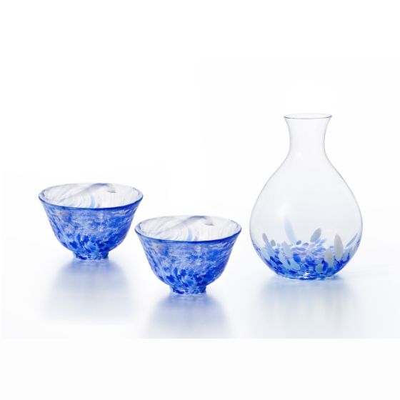 津輕玻璃 - Vidro Iwashimizu 清酒瓶杯套裝 (FS-71581) CR-FS-71581