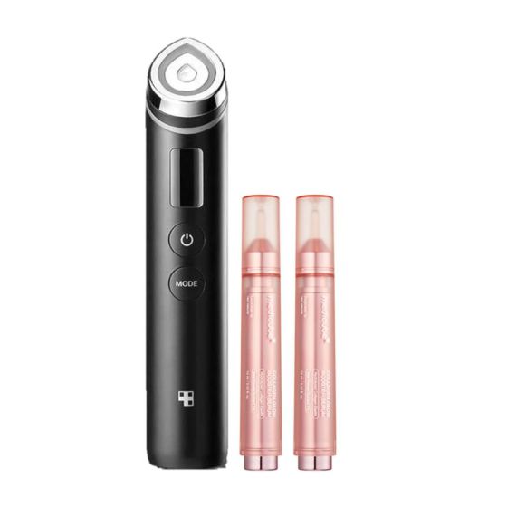 Mox 尊享 - Medicube 套裝 - Age-R Booster Pro 六合一智慧多功能美容儀 (黑色) + 膠原水光超導精華15ml 2支裝