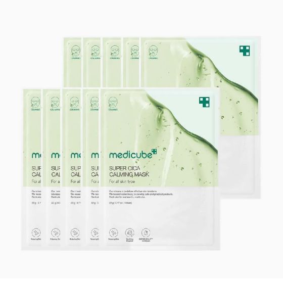 Medicube - 2包裝 - CICA茶樹鎮靜面膜 (10片) CR-ME_CICA_MASK_2