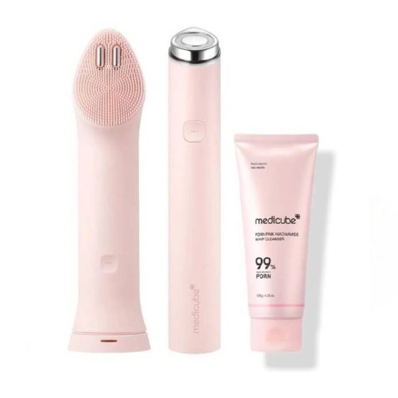 Medicube - Age-R Booster Cleanser + Booster Pro mini plus + PDRN 粉紅煙酰胺拉絲潔面乳 120g