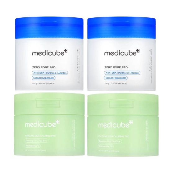 [預購] Medicube Set - 爽膚棉4件組 (ZERO 毛孔爽膚棉2件+EXOSOME CICA 爽膚棉2件) [預計送貨日期: 四月十八日] CR-ME_ZERO_CICA