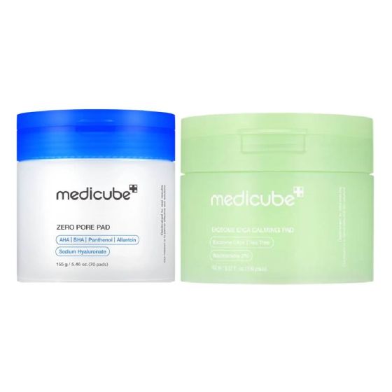 Medicube 套裝 - 爽膚棉2件組 (ZERO 毛孔爽膚棉+EXOSOME CICA 爽膚棉)
