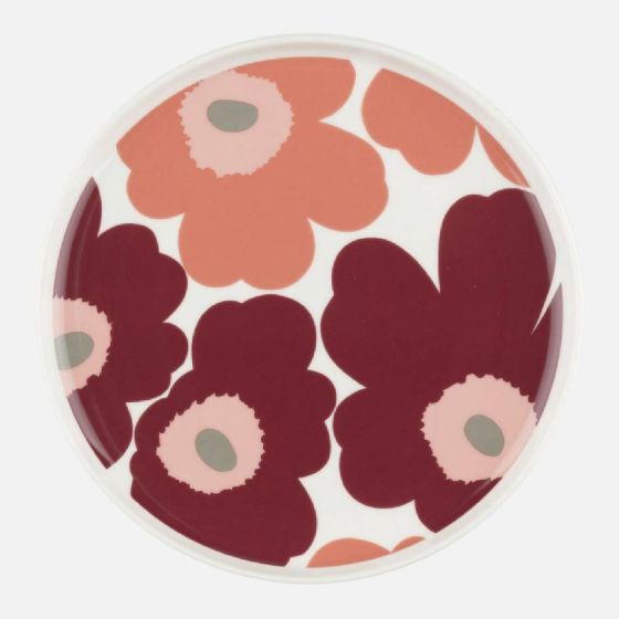 Marimekko - Unikko 盤子 20cm (酒紅和桃紅色) CR-MMK-PLT-UNKRDPNK