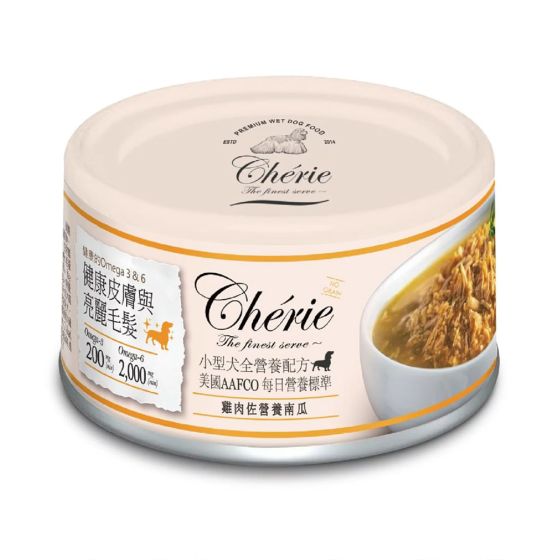 [電子禮券] Cherie - 高纖南瓜狗主食罐 (雞肉)(皮毛健康) 80g CR-PETLINE-TC001