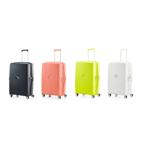American Tourister - SQUASEM 行李箱 (55/66/75厘米) 可擴充 TSA (黑色/珊瑚色/霓虹黃色/白色) CR-SS-QJ2-ALL