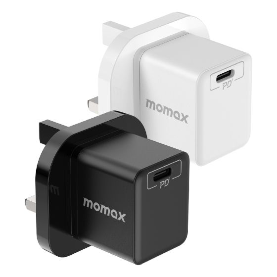 Momax - ONEPLUG 20W USB-C 迷你快速充電器 Buy 1 get 1 Free (黑色/白色) CR-UM35U-MO