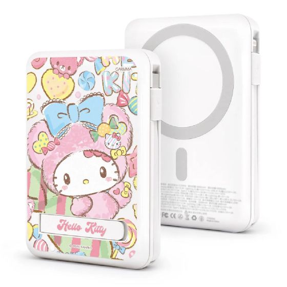 GARMMA - Sanrio 磁吸帶線五合一行動電源 10000mAh [Hello Kitty] CR_5IN1-HK_ALL