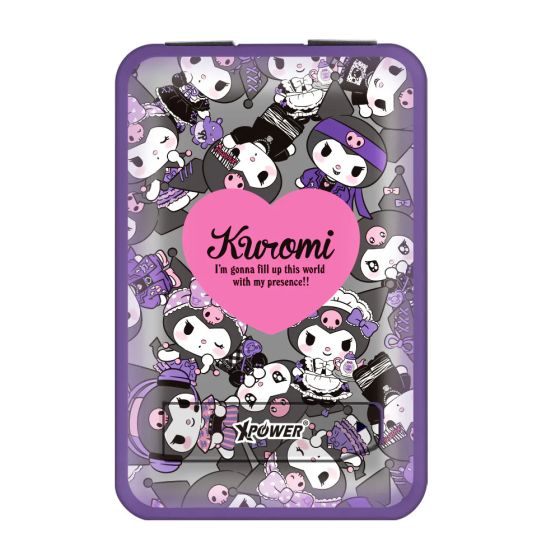 XPower x Sanrio M10C+ 6合1 10000mAh多功能迷你20W PD3.0+ 磁吸無線快充移動電源 [Kuromi] CR_XP_M10C_6-1_KU