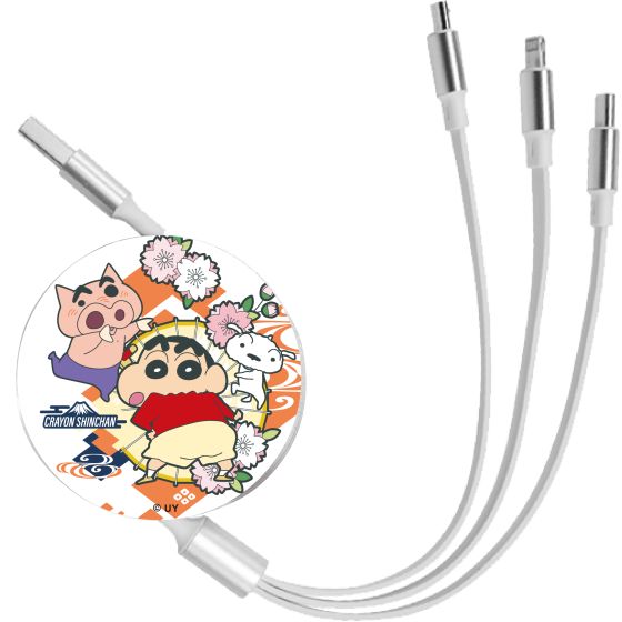 Anichi - 3合1伸縮快充數據線 - 小新A CR-CSC002