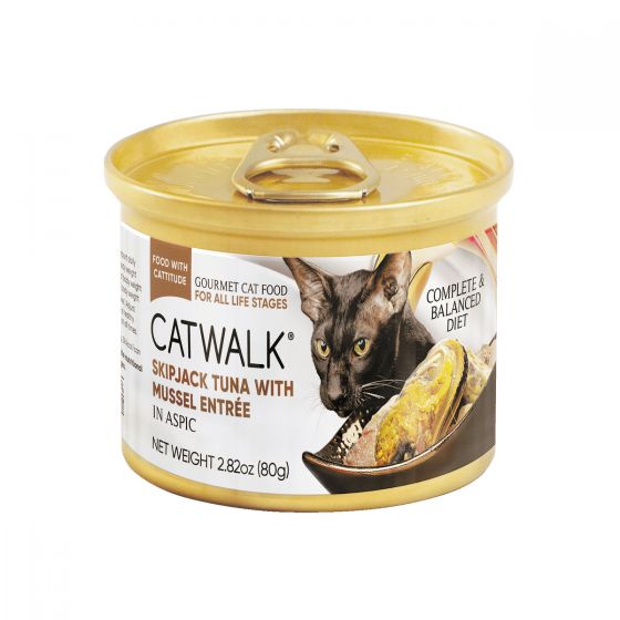 Catwalk - 鰹吞拿魚+ 青口|貓罐頭  (80g) #13878CW-LBC
