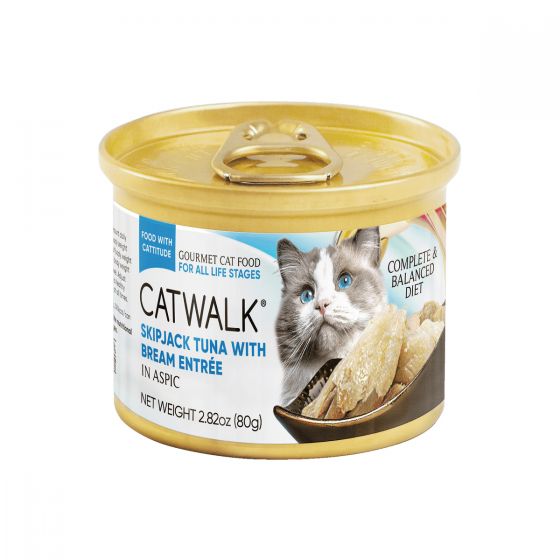 Catwalk - 鰹吞拿魚 + 鯛魚|貓罐頭  (80g) #13884CW-TBC