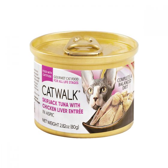Catwalk - 鰹吞拿魚+ 雞肝主食罐|貓罐頭  (80g) #13868CW-TLC