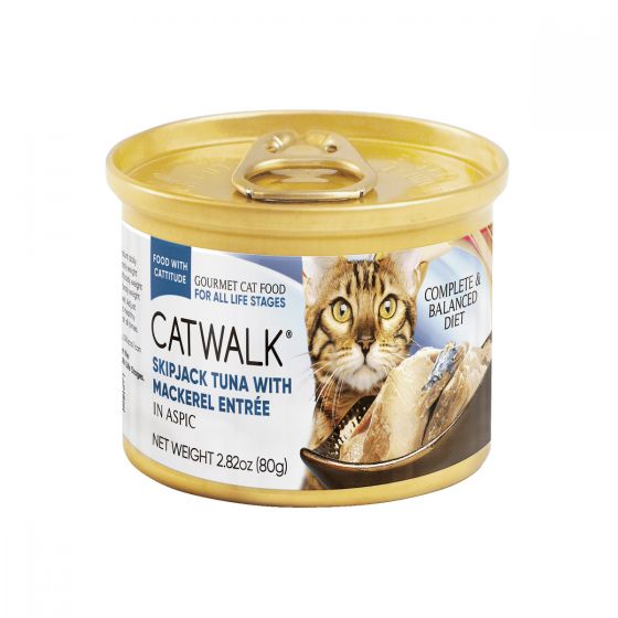 Catwalk - 鰹吞拿魚+鯖魚|貓罐頭  (80g) #13888CW-TMC