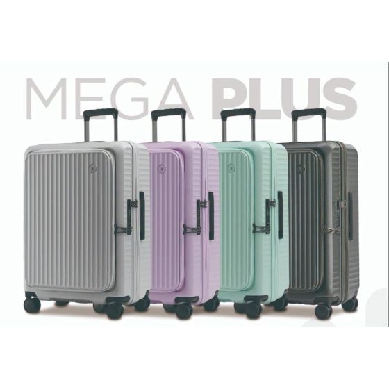 CONWOOD - MEGA PLUS前+中開拉鏈行李箱 (20"/24'/28")(四色可選) - PC290FA-2