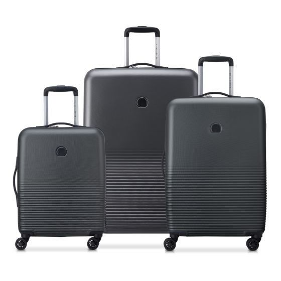 Delsey - MARINA 套裝 (22吋 + 26吋 + 30吋) 雙輪式四輪行李箱 - 碳灰 D00389198601EU
