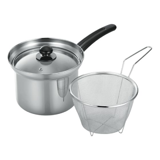 DeliChef EASE不銹鋼便利鍋連煮麵篩 18cm / 3.8L (DC10018PS) DC10018PS