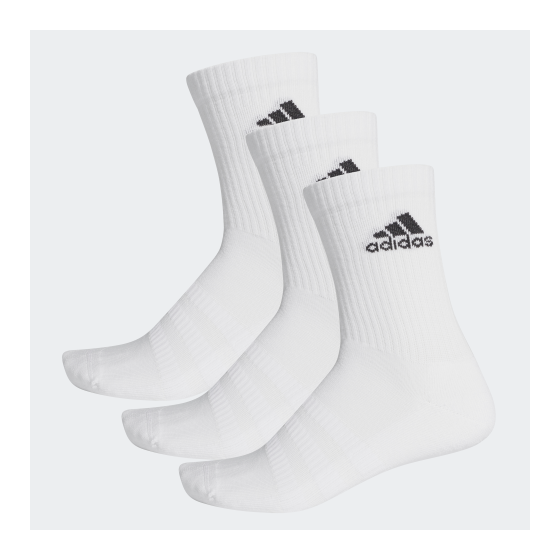 adidas CUSHIONED 短筒襪 (3 對) - 白色
