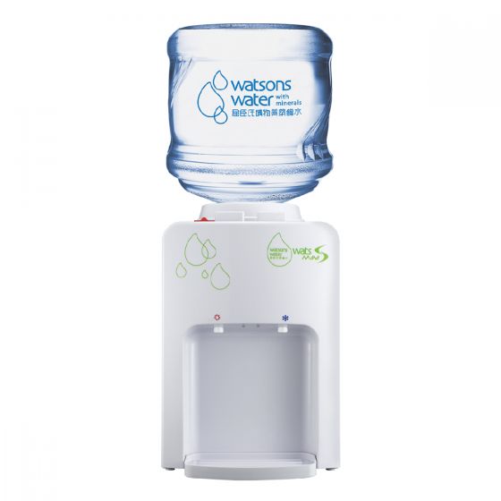 屈臣氏蒸餾水 - Wats-MiniS 座檯式溫熱水機 (白) +12公升家庭裝蒸餾水(電子水券) EA034091W6J