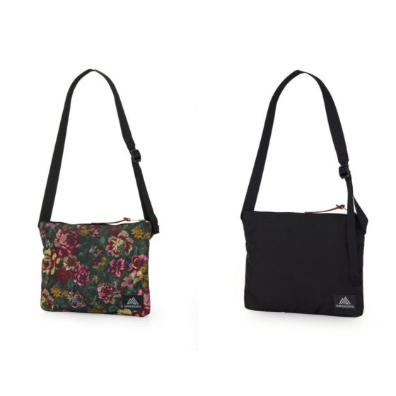 Gregory - CLASSIC BAGS Easy Messenger 斜揹袋 (小) (黑色/綠花)
