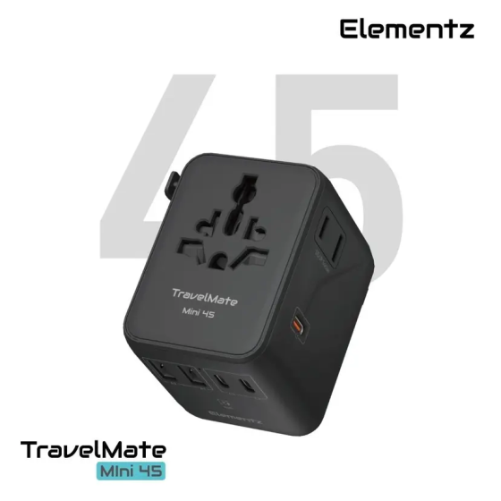Elementz - TravelMate Mini 45W Travel Adapter PT-M45