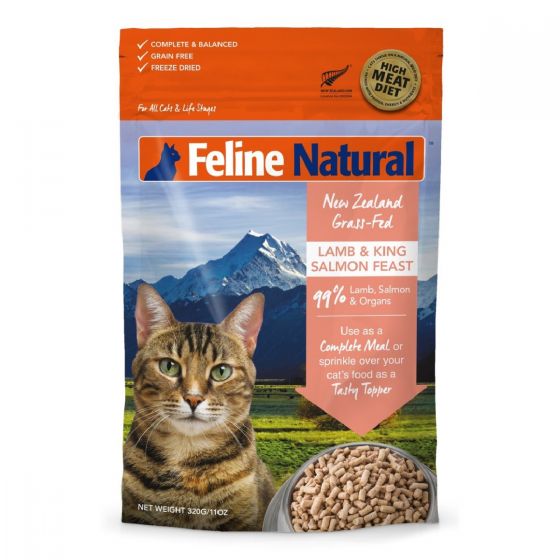 Feline Natural - F9 凍乾貓糧 - 羊肉三文魚盛宴320g #518001 F9-LS320