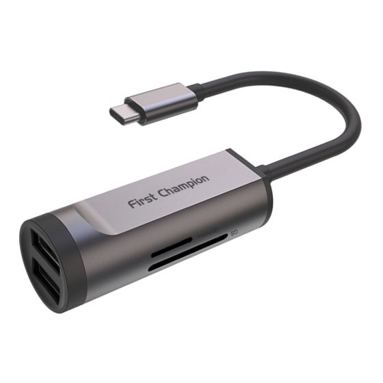 First Champion - USB-C 集線器 - 4合1 with USB-A & Card Reader