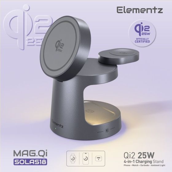 Elementz - Mag Qi Sola18 25w 無線充電座 [FC-S18] FC_S18