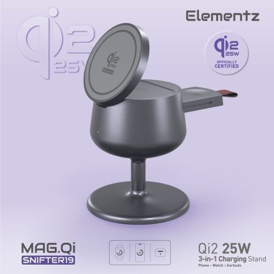 Elementz - Mag Qi Snifter19 25w 無線充電座 [FC-S19] FC_S19