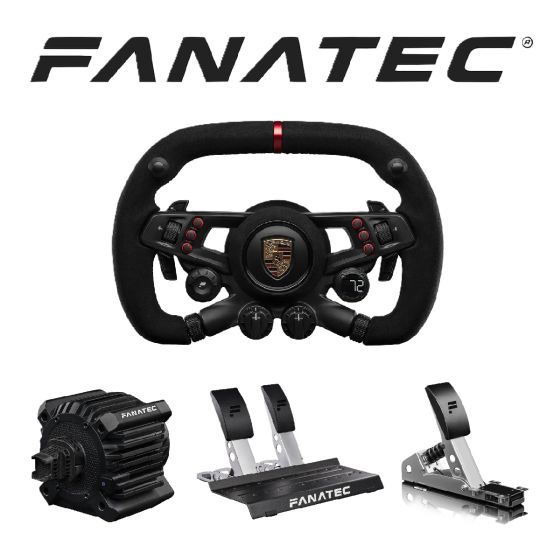 [新春優惠組合1] Fanatec GTDD PRO 8Nm 基座/Porsche Vision GT方向盤/CSL 雙腳踏/Loadcell Kit 套裝 FCNYPB1