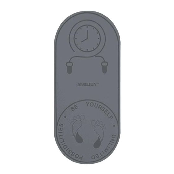 Fit Mart - MEJEY家用加厚靜音減震瑜伽跳繩墊 (8mm厚｜140x60cm｜灰色) fitmart-13