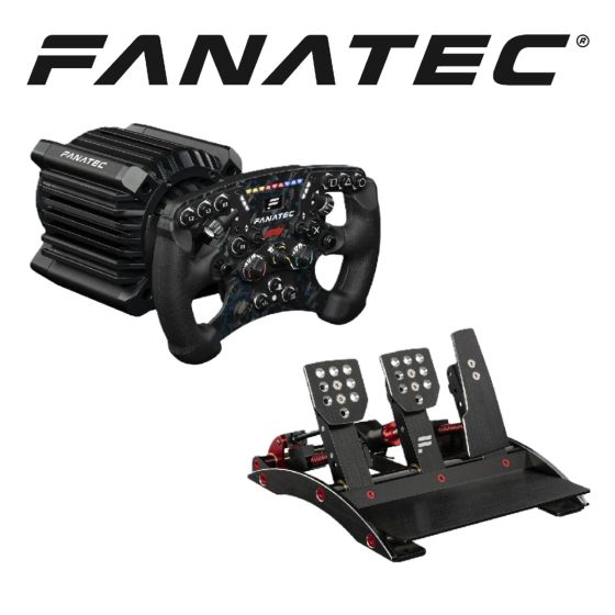 [3月優惠組合3] Fanatec ClubSport F1® 方向盤連ClubSport DD+ 15Nm基座/Clubsport Pedal v3 三腳踏 套裝 FMPB3