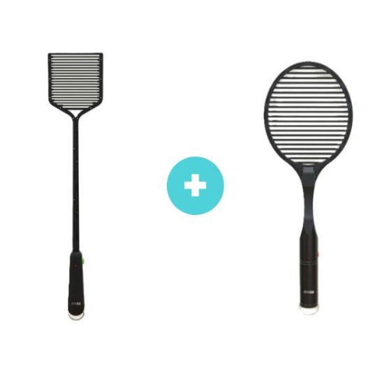 ZERO - ZAPPER+靜電吸附可彎折電蚊拍 + 電蠅拍各1把 套裝 FPZESS-01