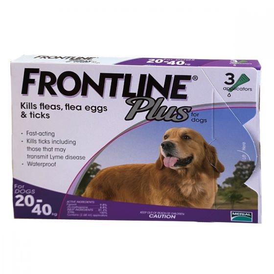 Frontline - Plus 20-40KG犬殺蝨滴加強版 (2.68ml x 3) CR-FRONTLINE_DOG-L