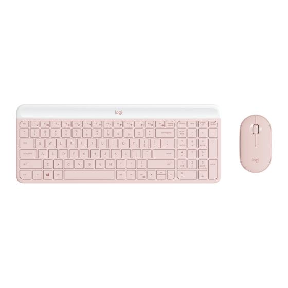 Logitech - MK470 超薄無線鍵盤滑鼠組合(美式英文) - 玫瑰粉 GC-920-011326