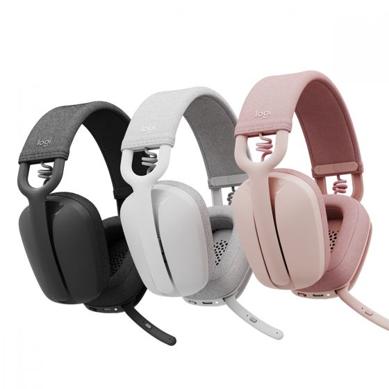 Logitech - Zone Vibe 100 無線耳機麥克風 (石墨灰/珍珠白/玫瑰粉) GC981-0012-all