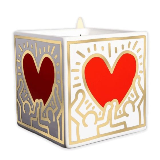Ligne Blanche - Keith Haring 香氛蠟燭 - Red Heart With Gold GOL_0918_40002