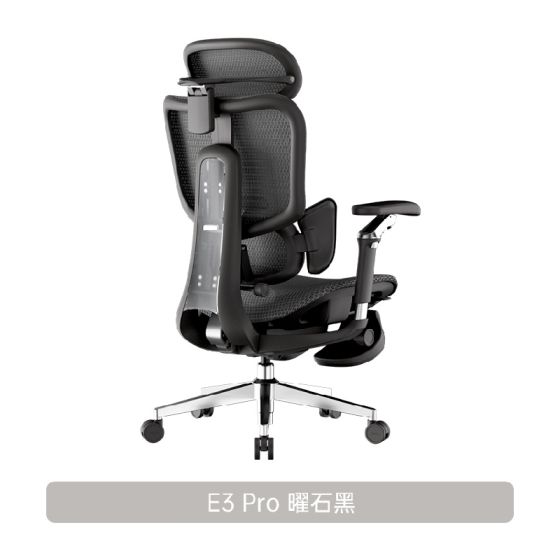 HBADA - 黑白調 - E3 Pro 5.0 人體工學辦公網椅連腳托 (多種款式) HBD-E3P5-MO