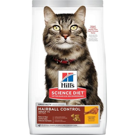 Hill's - Hairball Control Adult 7+ Cat Food (7lbs) 