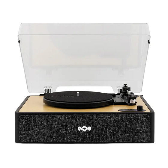 House of Marley - Rise Up All-In-One Turntable With Built-In Speakers with Audio-Technica AT3600L