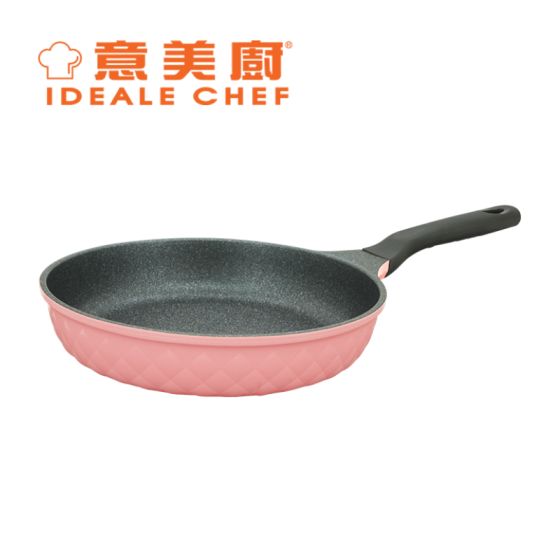 意美廚 - 韓國製 CRYSTAL 鋼化鑄鋁大理石紋易潔單柄煎鍋 26cm IC16126F