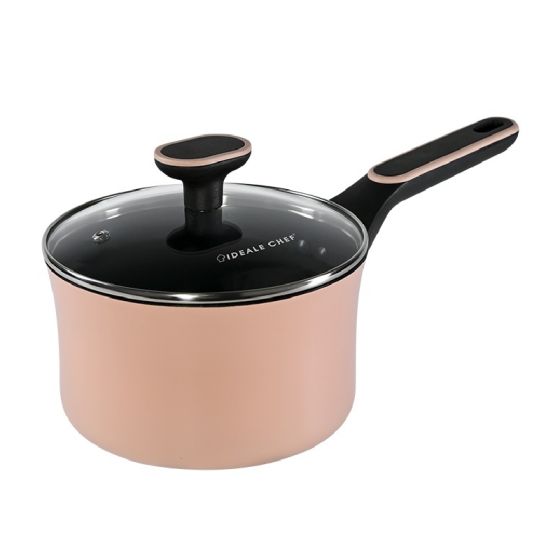 意美廚 PINK PEARL 陶瓷易潔單柄煲連玻璃蓋 18cm / 2.3L (IC21918P) IC21918P