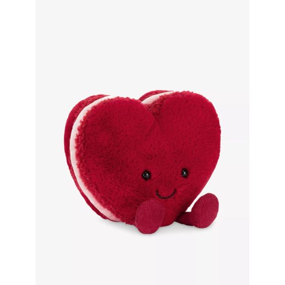 Jellycat - 紅色心型馬卡龍公仔 13cm
