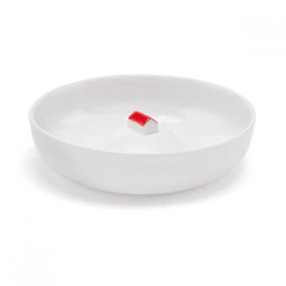 MoMA - 紅頂小屋淹沒中 餐盤 (加細) - 白 K0623143032